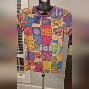 Johnny Was Janie Multee Favorite Short Slevee Crew Neck Tee